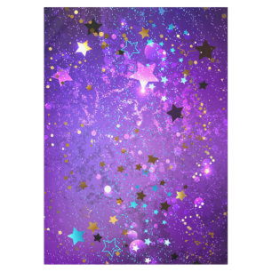 Mantel Fondo de papel de aluminio púrpura con estrellas