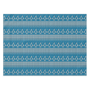 Mantel Fondo hecho punto azul