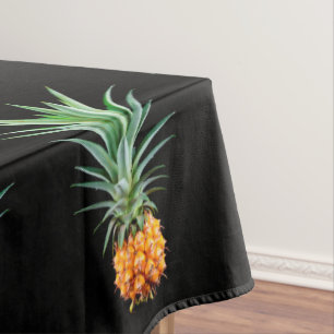 Mantel fondo negro minimalista elegante de la piña el  