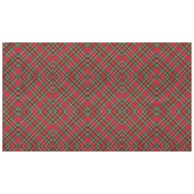 Mantel Forma de diamante Tartán Scottish Patrón rojo (Frente (Horizontal))