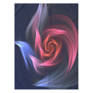 Mantel Forma De Vórtex Abstracto Rojo Y Azul