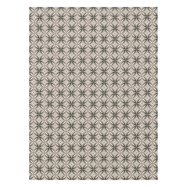 Mantel Formas circulares retro beige y marrón (Anverso)