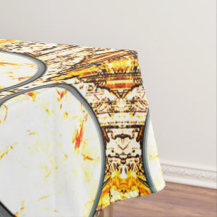 Mantel Formas geométricas con texturas blancas raras