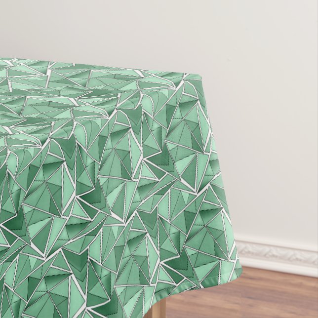 Mantel Formas geométricas patrón abstracto verde (In Situ)