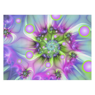 Mantel Formas redondeadas en espiral coloridas Resumen de