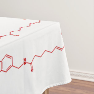 Mantel Fórmula Química Molecular de Capsaicina de Chile