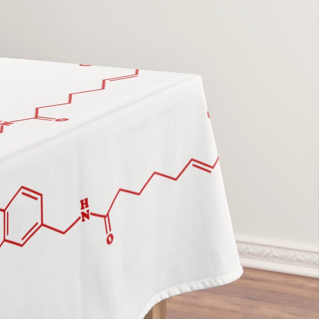 Mantel Fórmula Química Molecular de Capsaicina de Chile (In Situ)