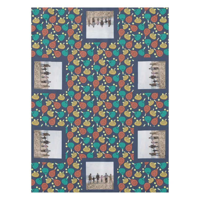 Mantel Foto de Personalizado temática de tenis de Padel (Anverso)