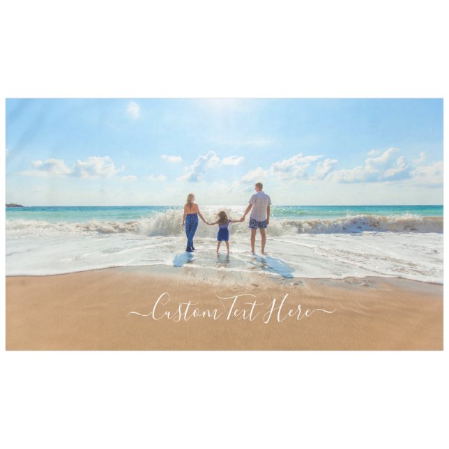 Mantel Foto Personalizado personalizada y manto de texto (Frente (Horizontal))