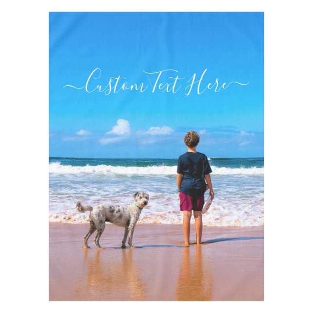 Mantel Foto y texto personalizado - Su propio diseño - Mi (Anverso)