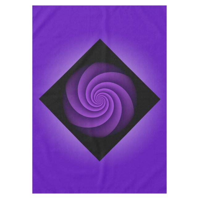 Mantel Fractal de espirales de poder - violeta + tus idea (Anverso)