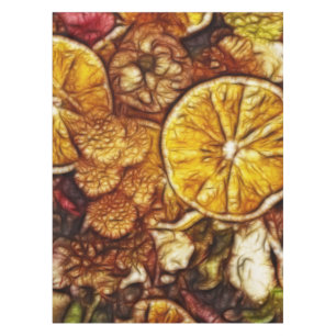 Mantel Fractal de Naranjas de Potpourri