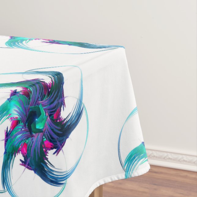 Mantel Fractal Fantasy Swirls Tablecloth (In Situ)