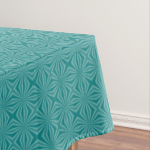 Mantel Fractal Rojo Monograma Círculo Blanco Verde Azulad