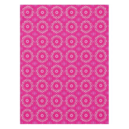 Mantel Frambuesa y floral blanca