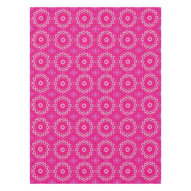 Mantel Frambuesa y floral blanca (Anverso)