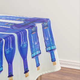 Mantel Frascos con corchetes de vidrio azul