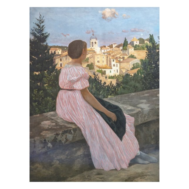 Mantel Frederic Bazille - El vestido rosa (Anverso)