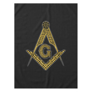 Mantel Freemason (negro y oro)
