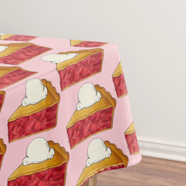 Mantel Fresa Rhubarb Pie a la Modo Postre Slice (In Situ)