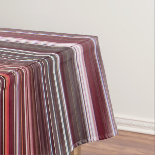 Mantel Fresa Salvaje Roja, Rosa y Burgundy a Rayas