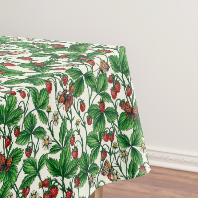 Mantel Fresas silvestres en blanco roto (In Situ)