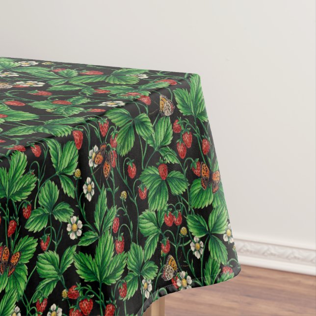 Mantel Fresas silvestres en negro (In Situ)