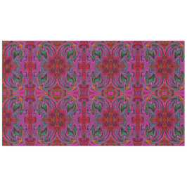 Mantel Fresco Patrón Ondulado Magenta, Rojo y Verde