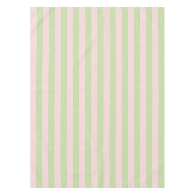 Mantel Fresh Boho Pink & Green Stripes Spring & Summer  (Anverso)