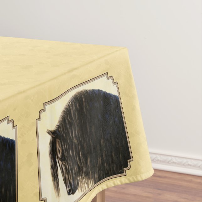 Mantel Friesian Draft Horse Yellow (In Situ)