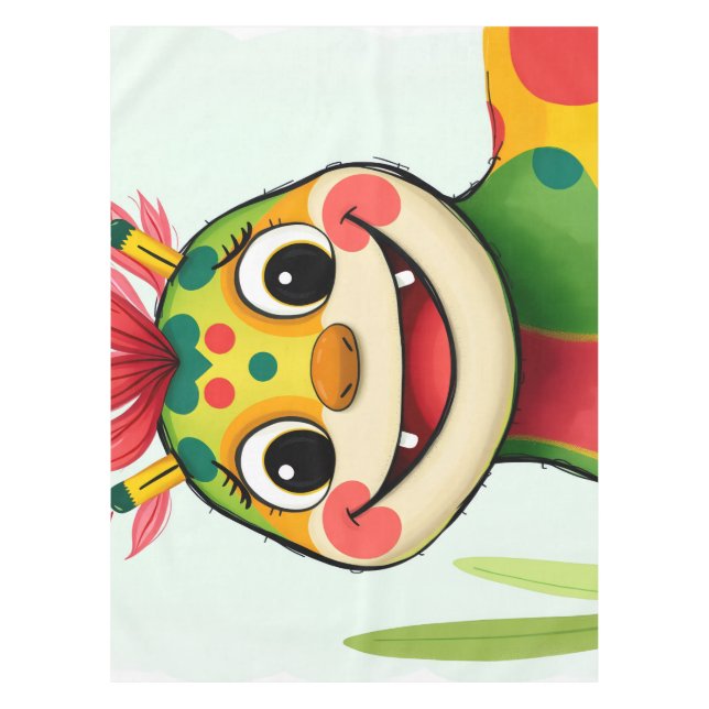 Mantel „Fröhlicher Dschungeldrache – Bunt und Glücklich“ (Anverso)