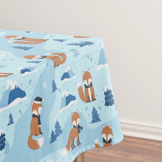 Mantel Frosty Winter Foxes (In Situ)