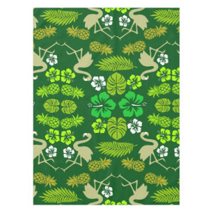 Mantel Fruta tropical floral verde con estampado