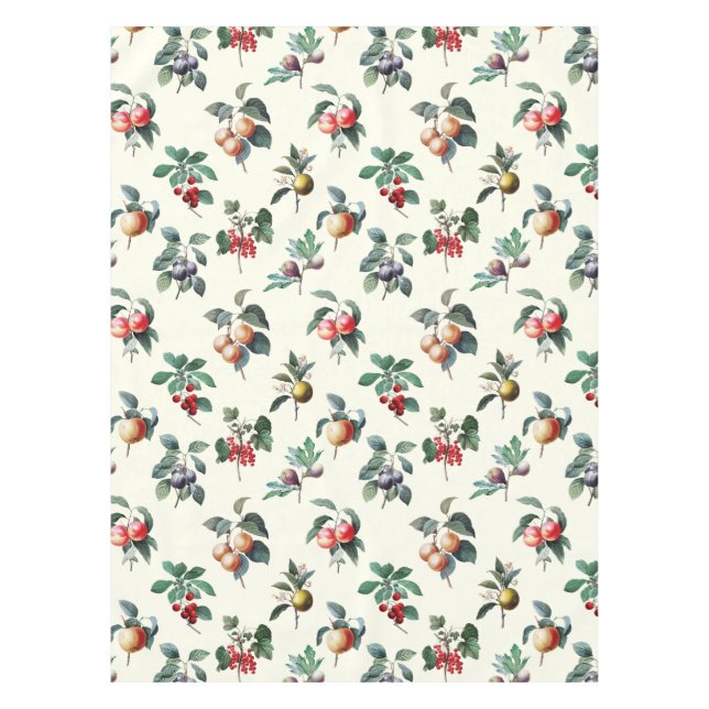 Mantel Fruta vinícola dulce y colorida sobre blanco (Anverso)