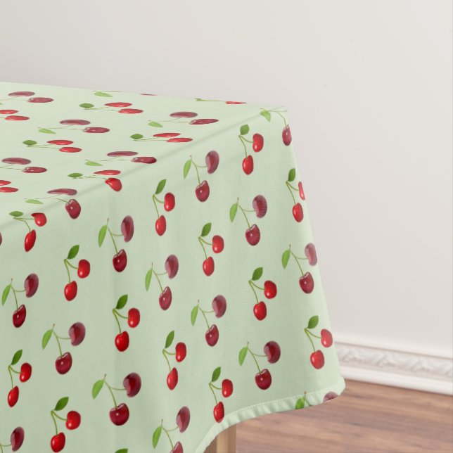 Mantel Frutas de cereza sobre verde claro (In Situ)