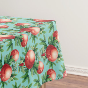 Mantel Frutas de granada roja y hojas verdes