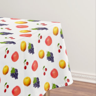 Mantel Frutas frescas surtidas sobre blanco