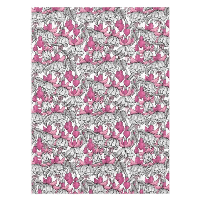 Mantel Fuchsia en blanco y rosa (Anverso)