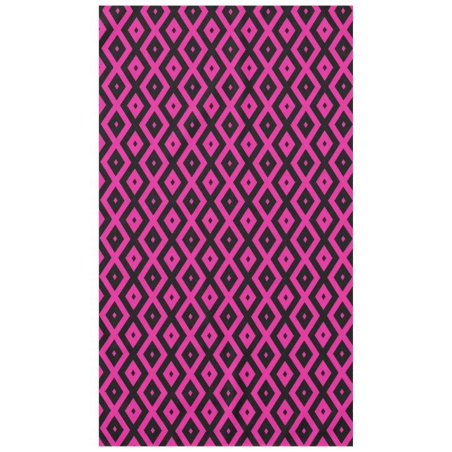 Mantel Fuchsia y patrón de diamante negro (Anverso)