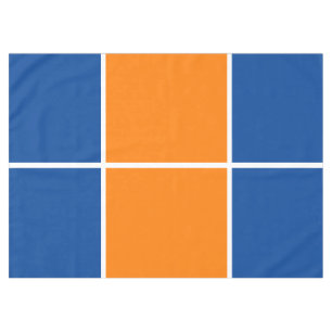 Mantel Fun Bright Naranja Royal Blue Windowpano Stripes
