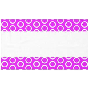 Mantel Fun Bright Pink Tiled Raming Pattern Rayas blancas