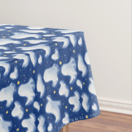 Mantel Fun Ghost Blue Sky Halloween Noche Estrella Waterc