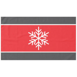 Mantel Fun Nordic White Snflake Rayas Gris Rojas Brillant