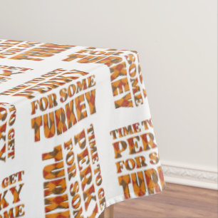 Mantel Fun PERKY PARA ALGUNOS TURQUÍES Feliz Acción de Gr