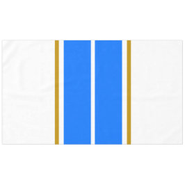 Mantel Fun Wide Bright Blue 70s Carreras Stripes On White