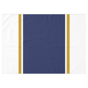 Mantel Fun Wide Navy Blue Brown Carreras Stripes En Blanc