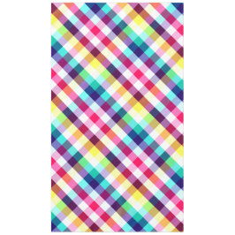 Mantel Funky Rainbow Plaid Pattern Large Tableclol