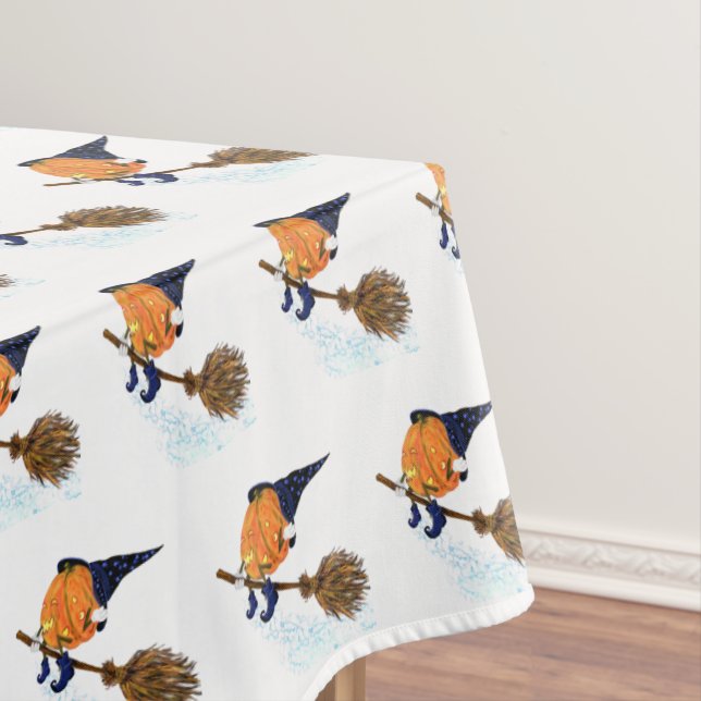 Mantel Funny Halloween Tableclov Calabaza de Brujas Volan (In Situ)