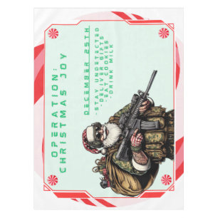 Mantel Funny Military/Navidades Santa