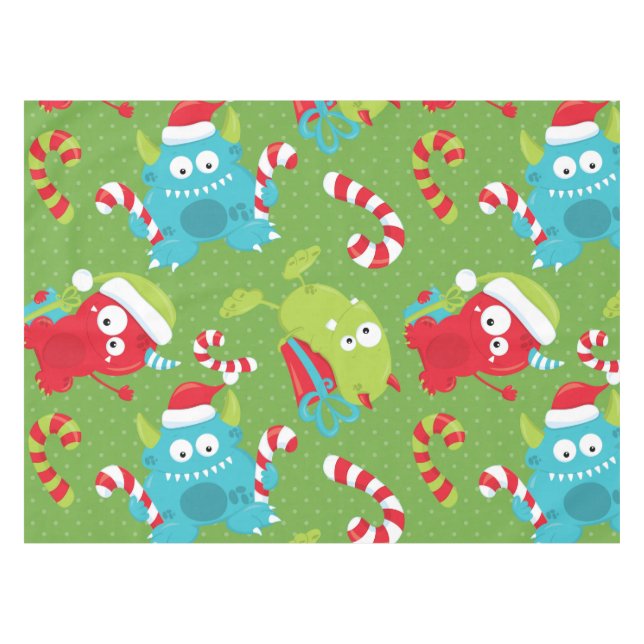 Mantel Funny Monsters Navidades Tablecloth (Frente (Horizontal))